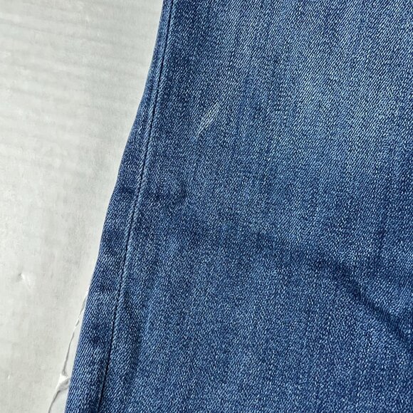 Denim Forum Jean Women 28x24 Nico Mid Rise Skinny Crop Blue Stretch Denim Tag 28 - Picture 2 of 16